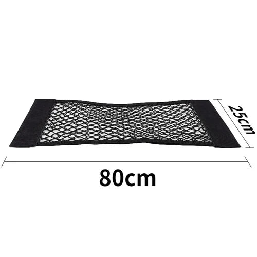 Car Back Rear Mesh Trunk Seat Elastic String Net Magic Sticker