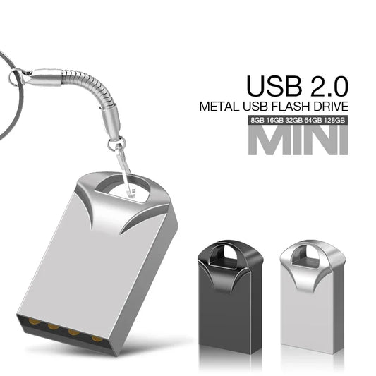 Mini Metal Usb Flash Drive USB 2.0 Pen Drive 64gb 128gb 256gb Flash