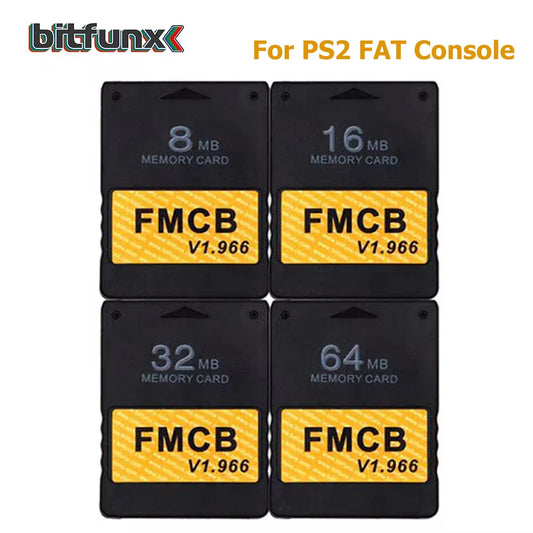 Bitfunx Free McBoot V1.966 8MB/16MB/32MB/64MB Memory Card for PS2 Fat