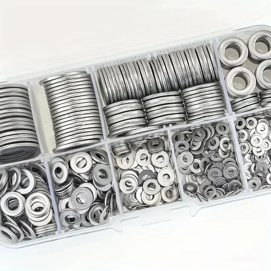 360/580pcs 304 Stainless Steel Flat Washers Set, Perfect For Home