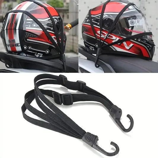 1Pc Motorcycle Elastic Suitcase with Safety Hook-Versatile Helmet Mesh