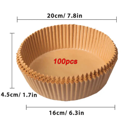 50Pcs Air Fryer Disposable Paper Non-Stick Airfryer Baking Papers