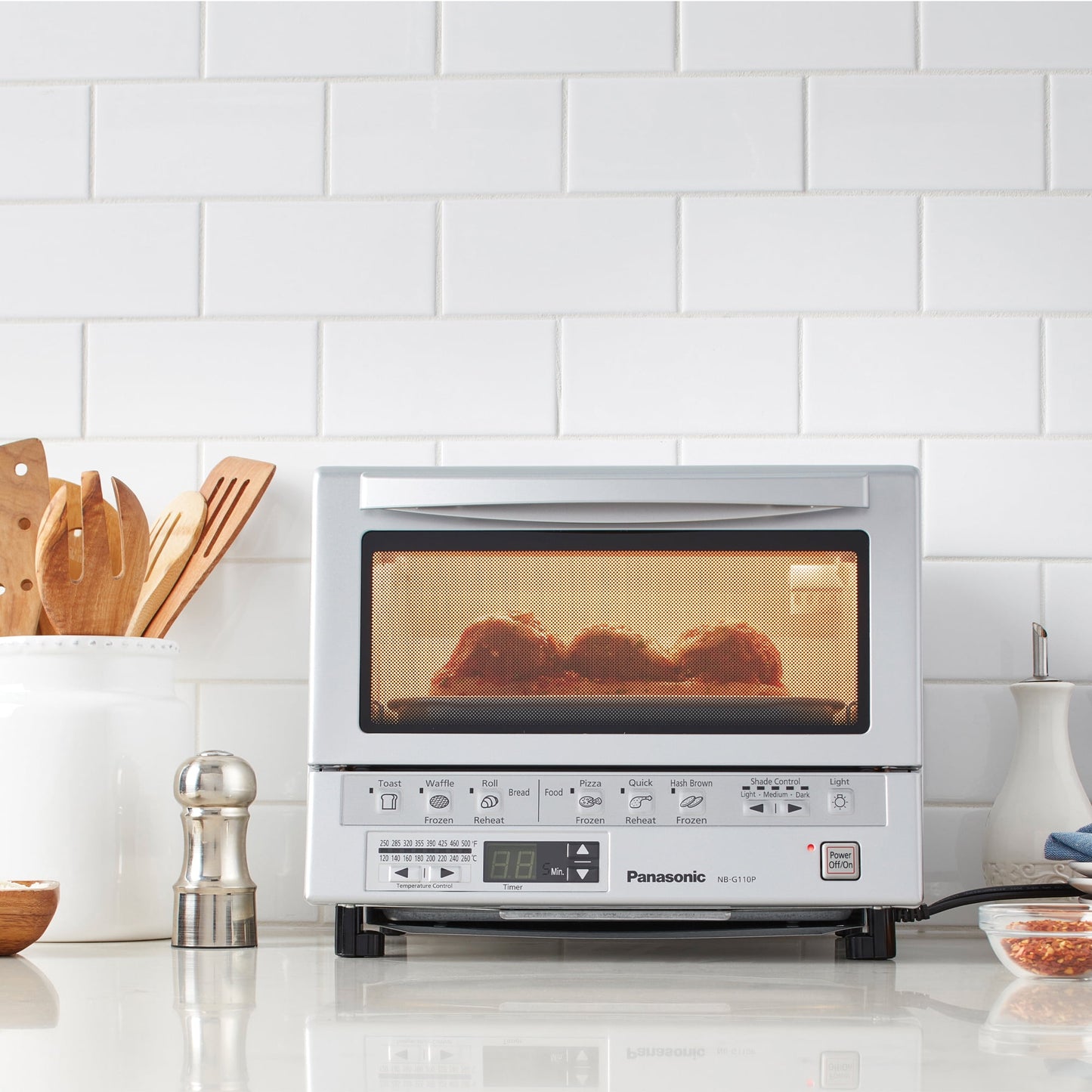 Panasonic FlashXpress Silver Toaster Oven in Silver