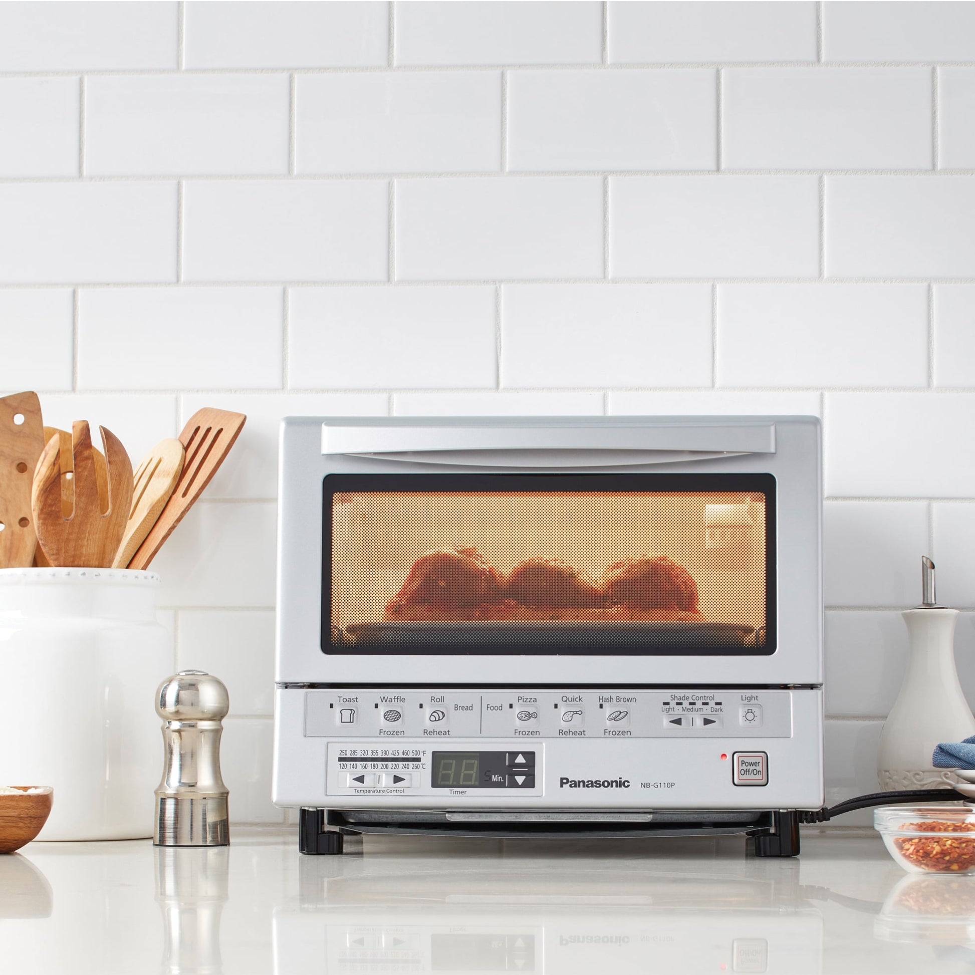 Panasonic FlashXpress Silver Toaster Oven in Silver