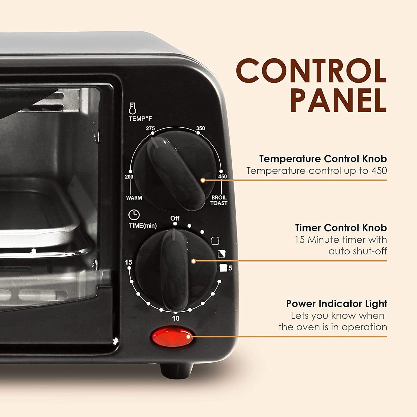 Elite Gourmet ETO236 New 2 Slice Toaster Oven with Timer