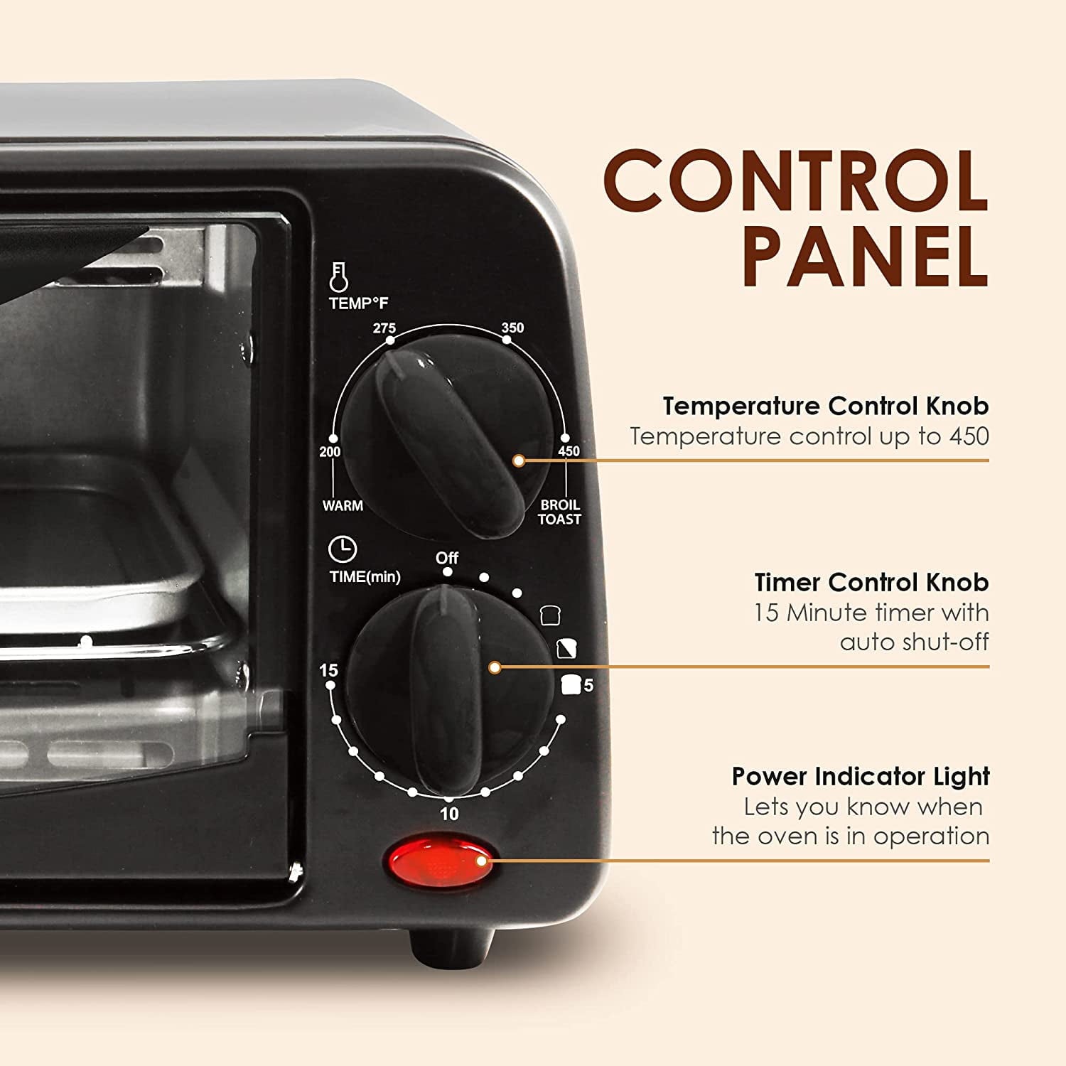 Elite Gourmet ETO236 New 2 Slice Toaster Oven with Timer