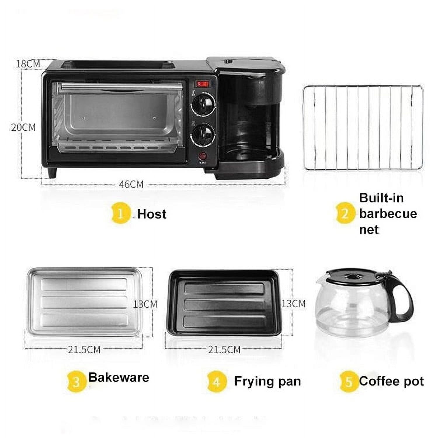 Mia 9 L Black Toaster Oven