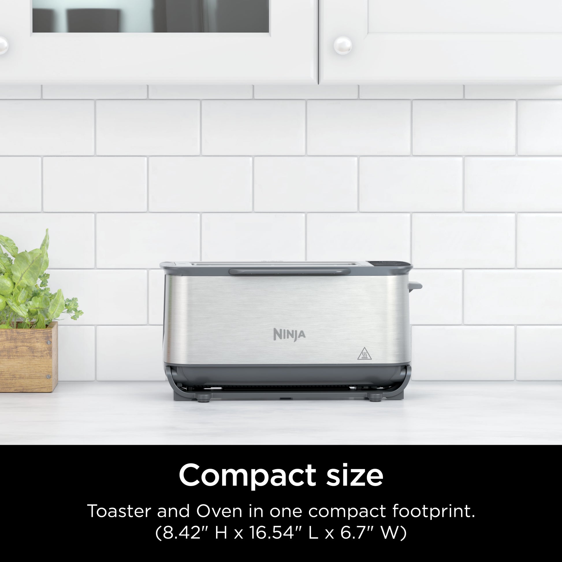 Ninja® Foodi™ 2-in-1 Flip Toaster, 2-Slice Toaster, Compact Toaster Oven, Snack Maker, 1500 Watts, ST100
