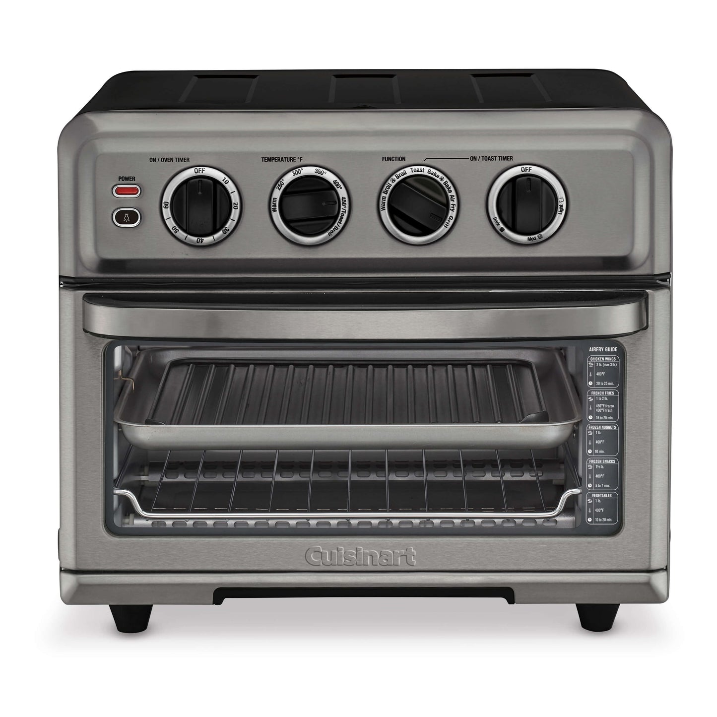 Cuisinart TOA-70BKS AirFryer Toaster Oven with Grill Black Stainless Steel Bundle with 1 YR CPS Enhanced Protection Pack