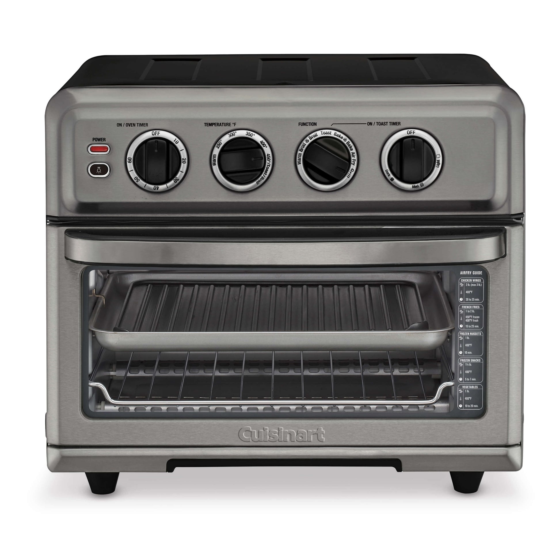 Cuisinart TOA-70BKS AirFryer Toaster Oven with Grill Black Stainless Steel Bundle with 1 YR CPS Enhanced Protection Pack