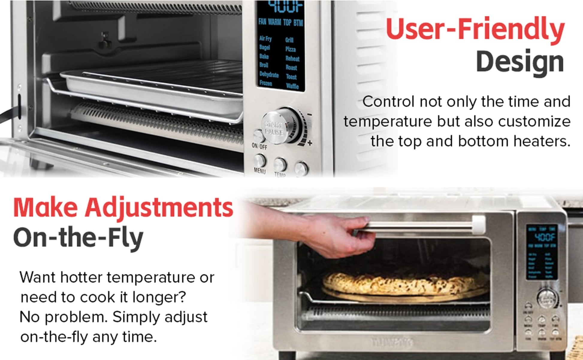 NuWave Bravo 21-Qt Toaster oven, 1800W New Oven & Air Fryer Combo, Convection Toaster Oven Countertop, Pizza, Large