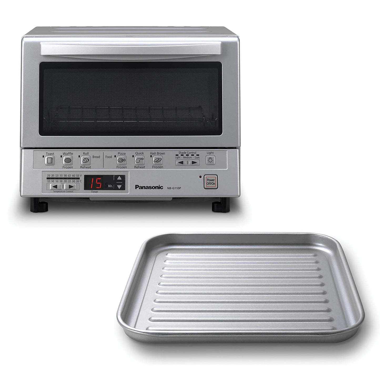 Panasonic FlashXpress Silver Toaster Oven in Silver