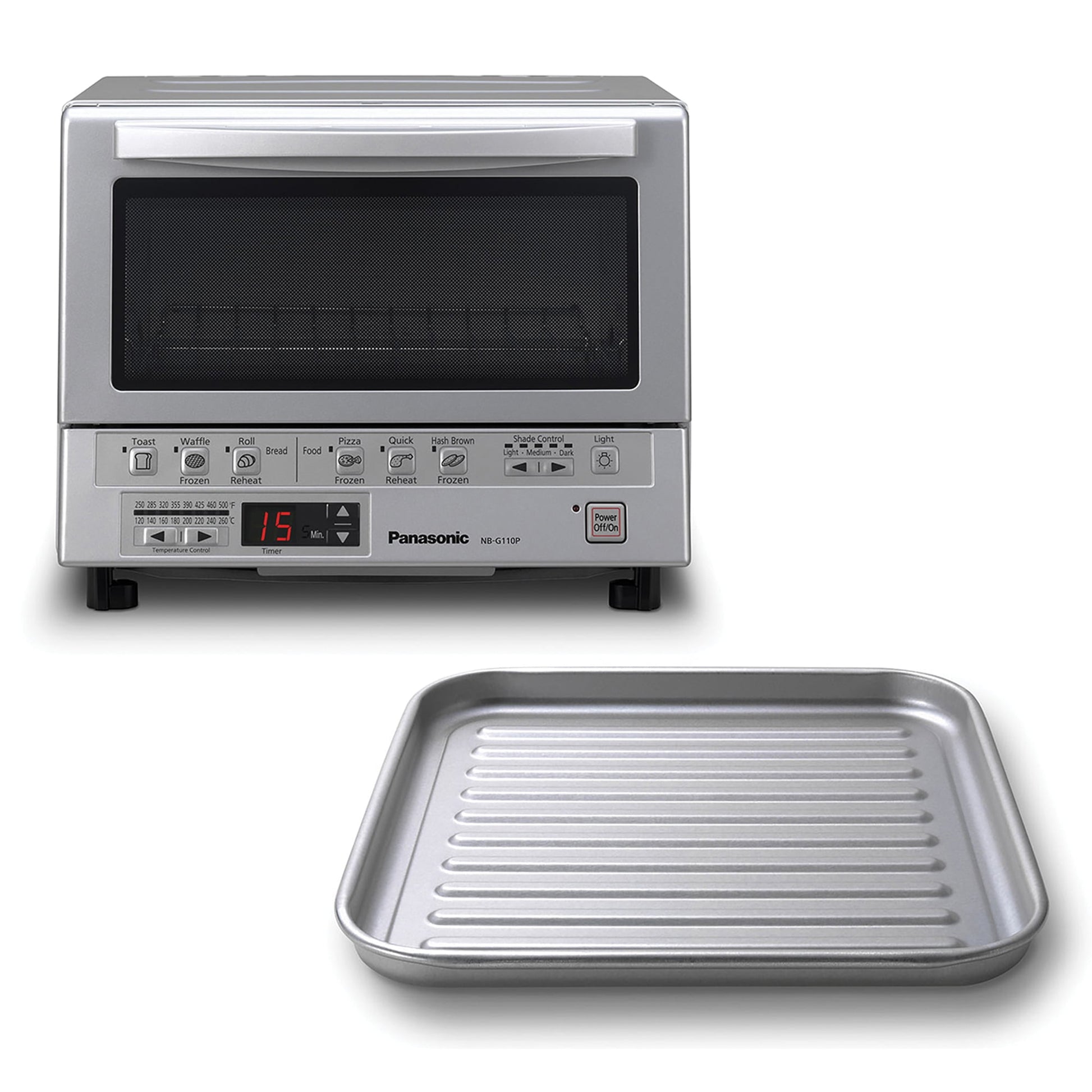 Panasonic FlashXpress Silver Toaster Oven in Silver