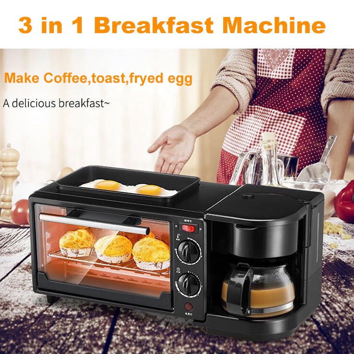 Mia 9 L Black Toaster Oven