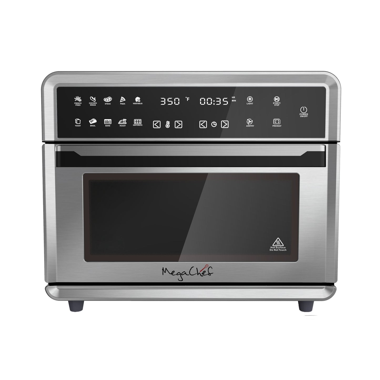 MegaChef 10 in 1 Electronic Multifunction 360 Degree Hot Air Technology Countertop Oven