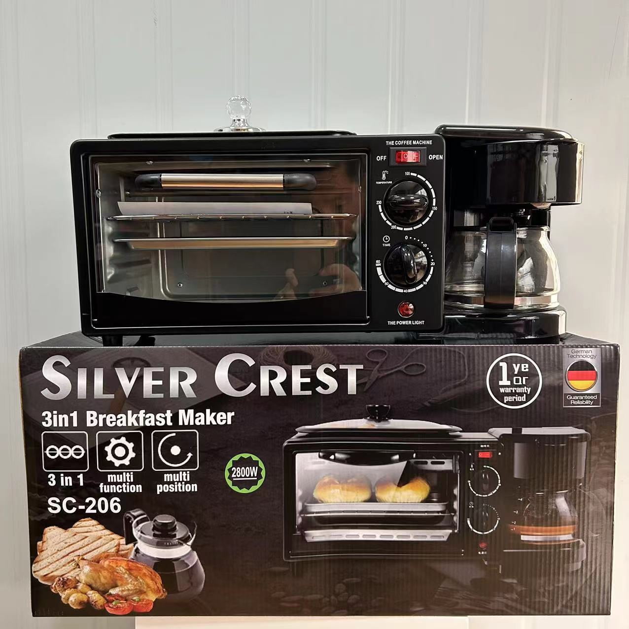 Mia 9 L Black Toaster Oven