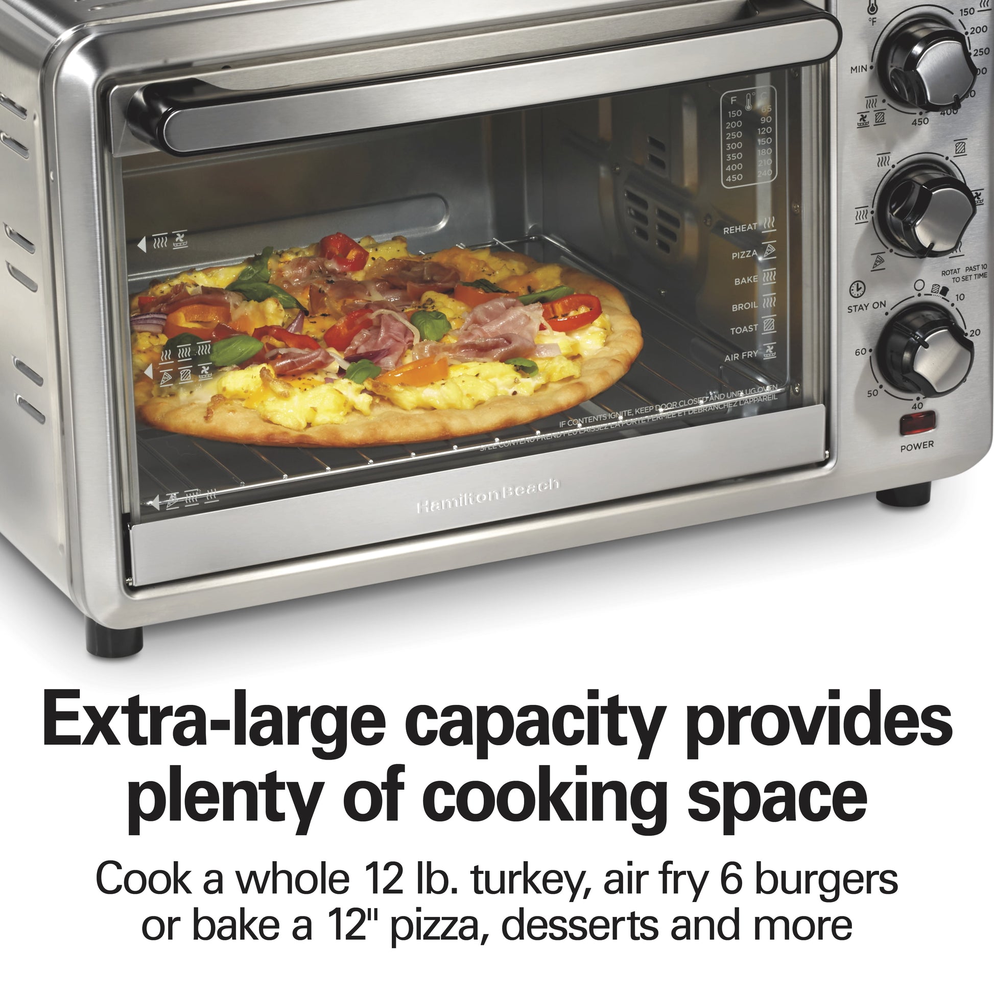 Hamilton Beach Sure-Crisp Air Fryer Toaster Oven, 6 Slice Capacity, Stainless Steel