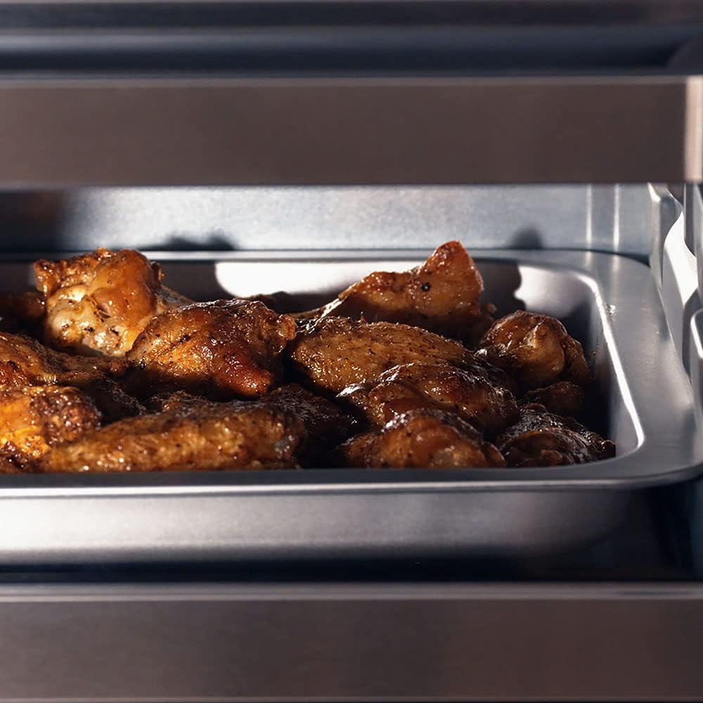 GE 1500-Watt Digital Air Fry 8-in-1 Toaster Oven with Convection and Removable Crumb Tray, Stainless Steel