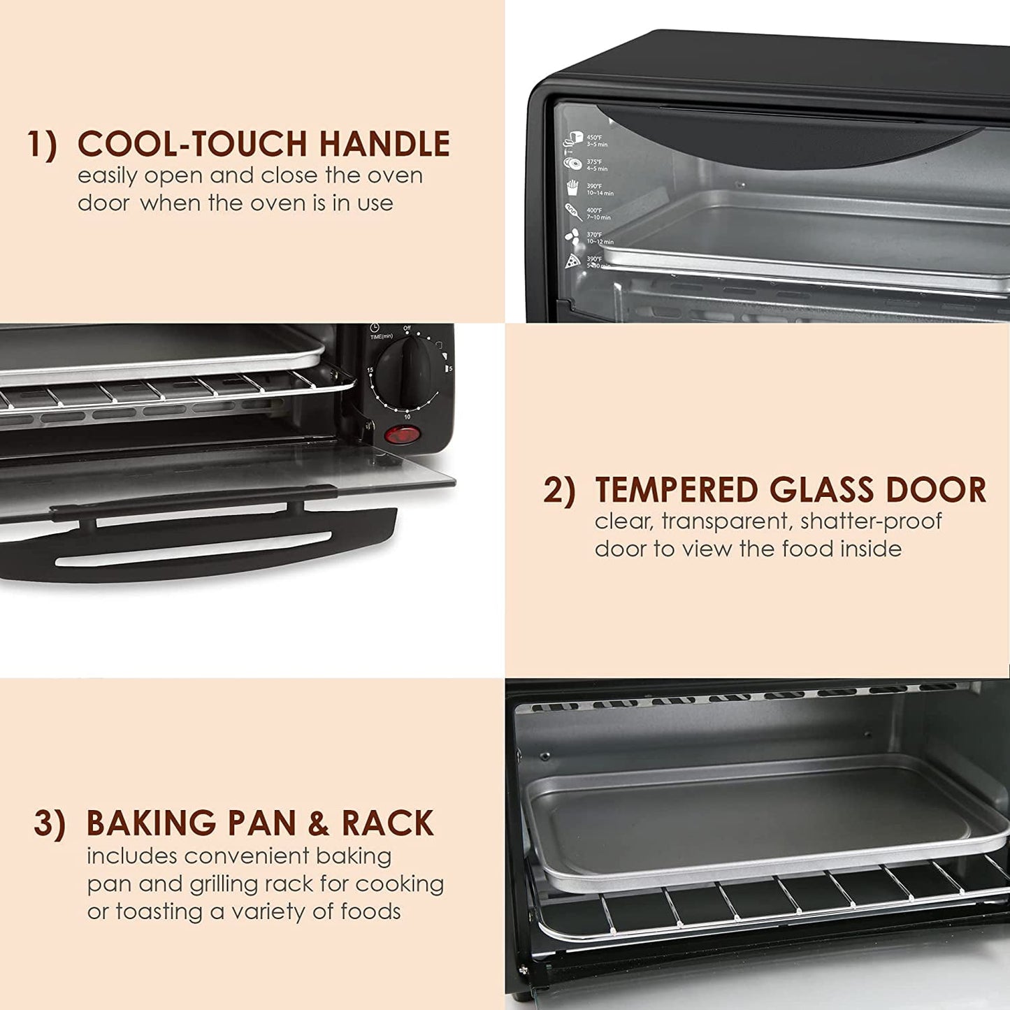 Elite Gourmet ETO236 New 2 Slice Toaster Oven with Timer