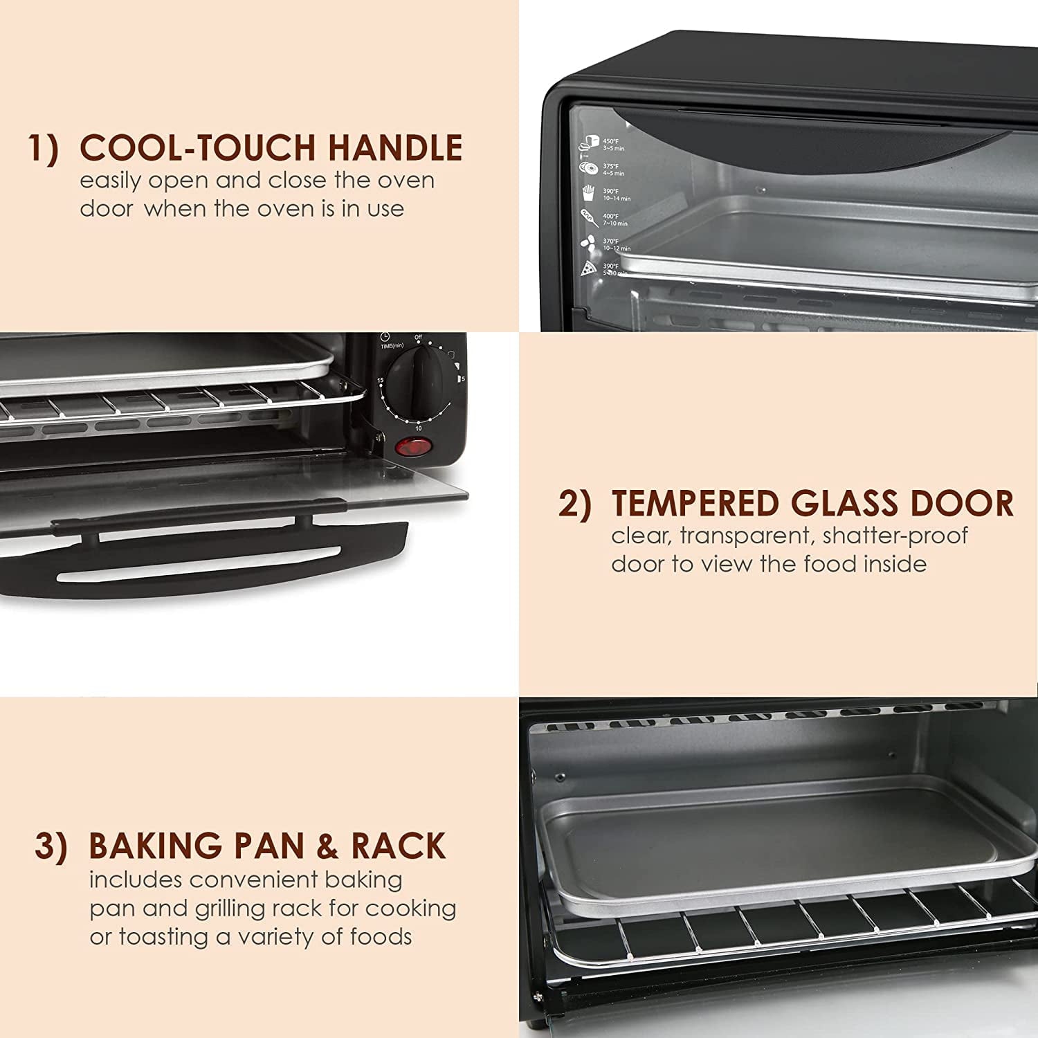 Elite Gourmet ETO236 New 2 Slice Toaster Oven with Timer